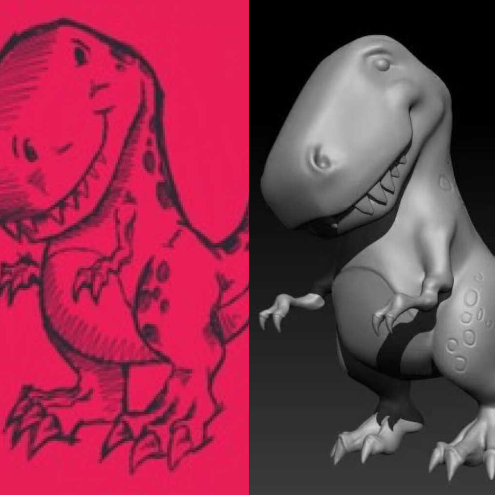 2D to 3D print process 2D to 3D print process