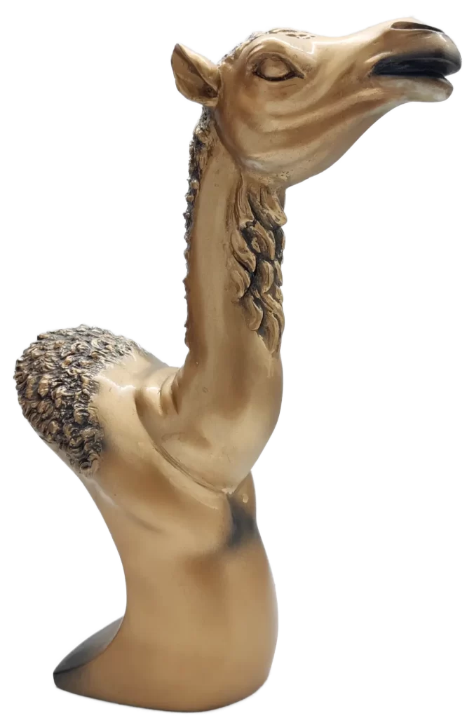 Golden Camel Bust: 3D Printed Desert Elegance in Miniature