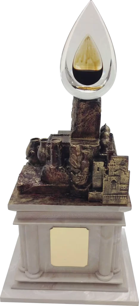 Personalised trophies for oil companies in Sharjah and branding of text