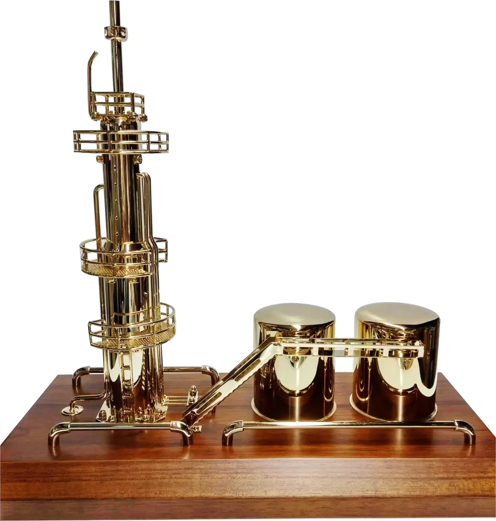 unique related Oil & Gas Awards & Trophies designed for oil refinery companies with logo