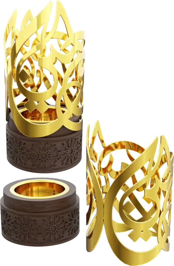 Bakhoor Burner made from plant based resin and metal Eco-friendly souvenirs Bakhoor Burner made from plant based resin and metal