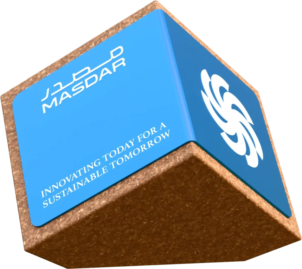 cork cube with metal plate recycled gift ideas