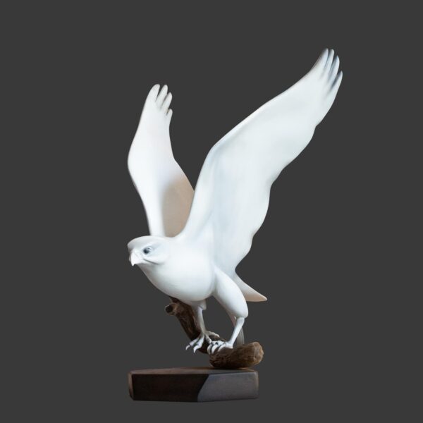 White Peregrine Falcon Sculpture UAE