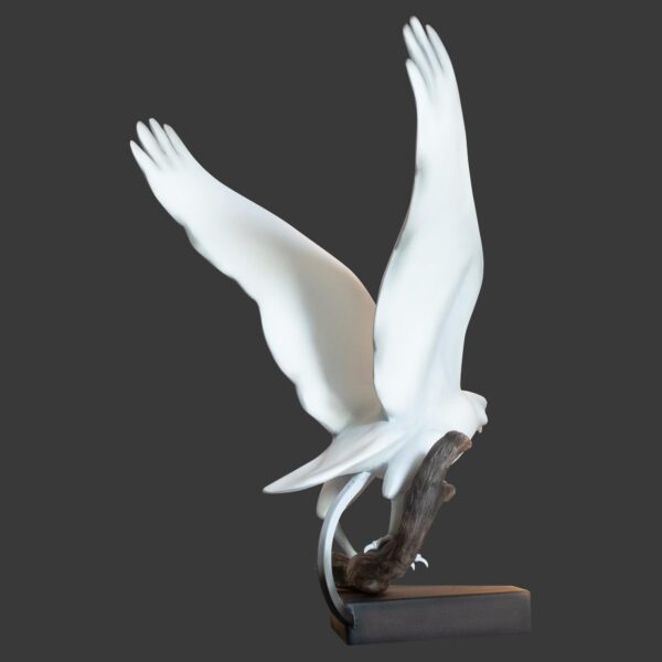 White Peregrine Falcon Sculpture UAE