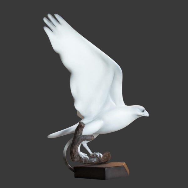 White Peregrine Falcon Sculpture UAE