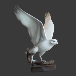 White Peregrine Falcon Sculpture UAE