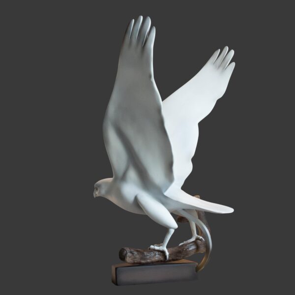 White Peregrine Falcon Sculpture UAE