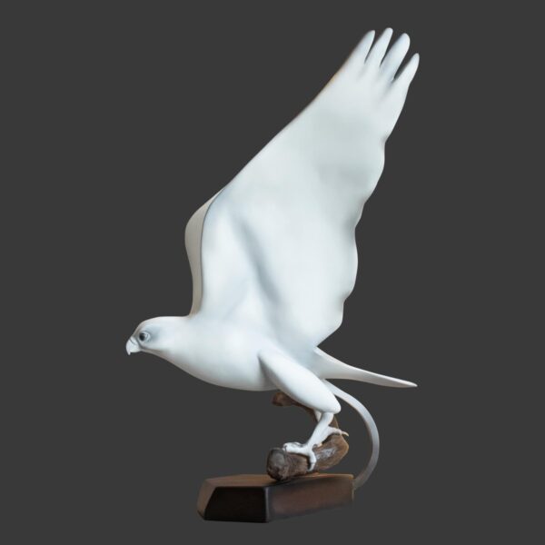 White Peregrine Falcon Sculpture UAE