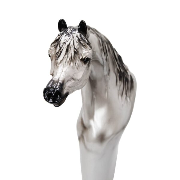 Silver Arabian Horse Bust