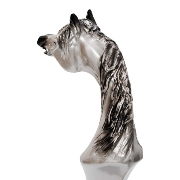 Silver Arabian Horse Bust