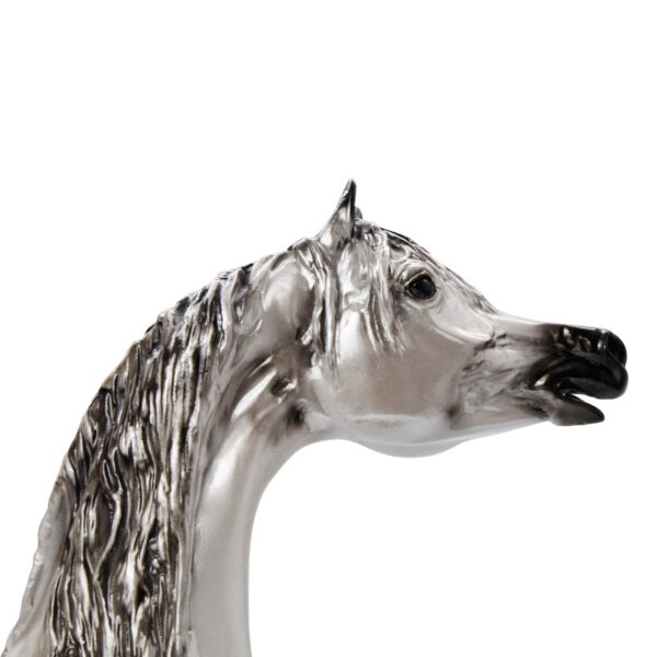 Silver Arabian Horse Bust