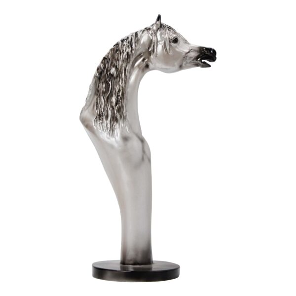 Silver Arabian Horse Bust