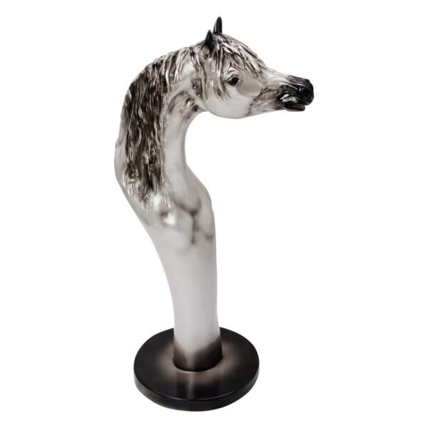 Silver Arabian Horse Bust