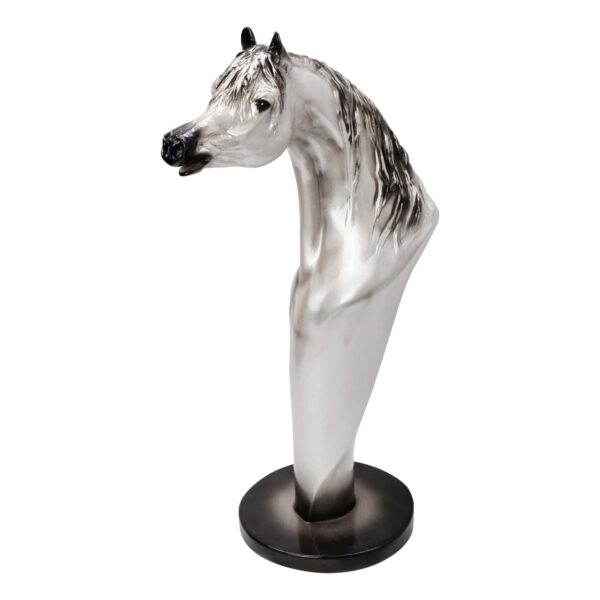 Silver Arabian Horse Bust