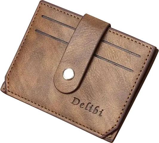 Leather wallet featuring a strap closure and the name on the front Gifts for Men in the UAE