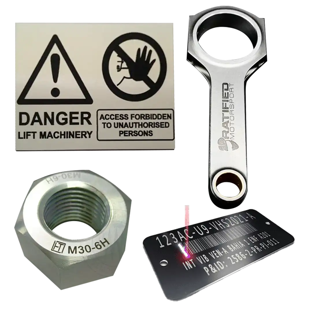 4 Laser Engraving for Industrial and Manufacturing Needs Ensure compliance and durability with our industrial engraving solutions. Ideal for safety signs, metal tags, and equipment branding, our services offer permanent markings that withstand tough environments. Enhance traceability and safety in your industrial processes.
